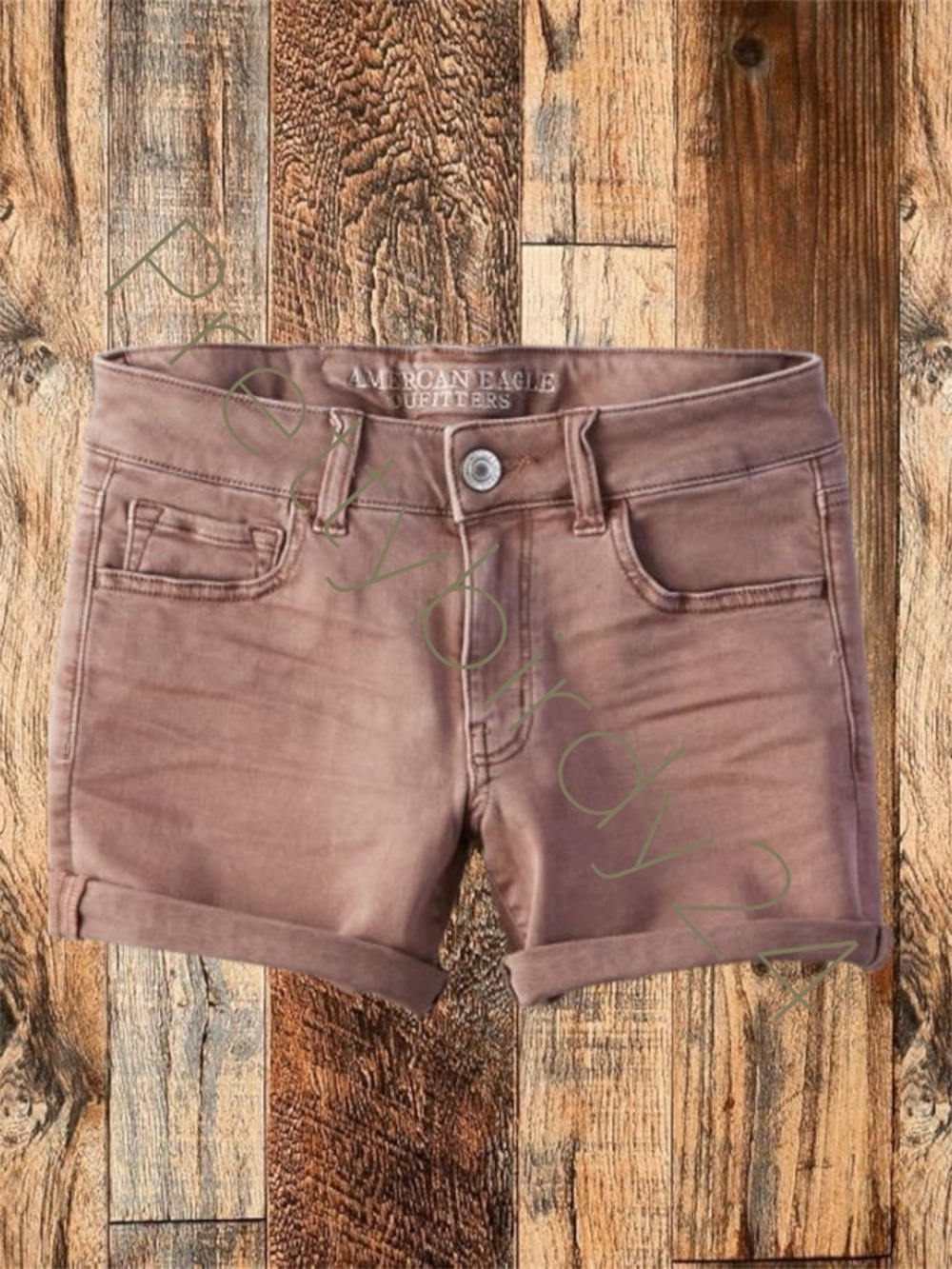 AEO Dusty Rose Midi Shorts - Picture 2 of 6
